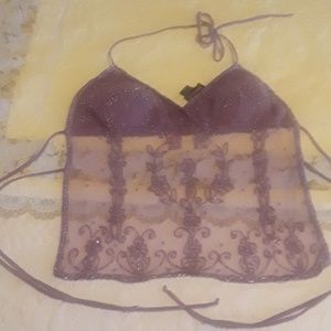 Beautiful purple beaded top Wetseal